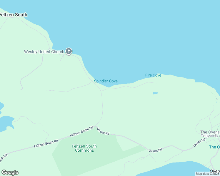 map of restaurants, bars, coffee shops, grocery stores, and more near Fire Cove Road in Rose Bay