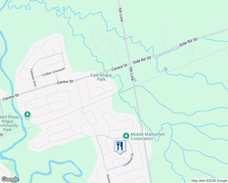 map of restaurants, bars, coffee shops, grocery stores, and more near 31 Michael Street in Angus