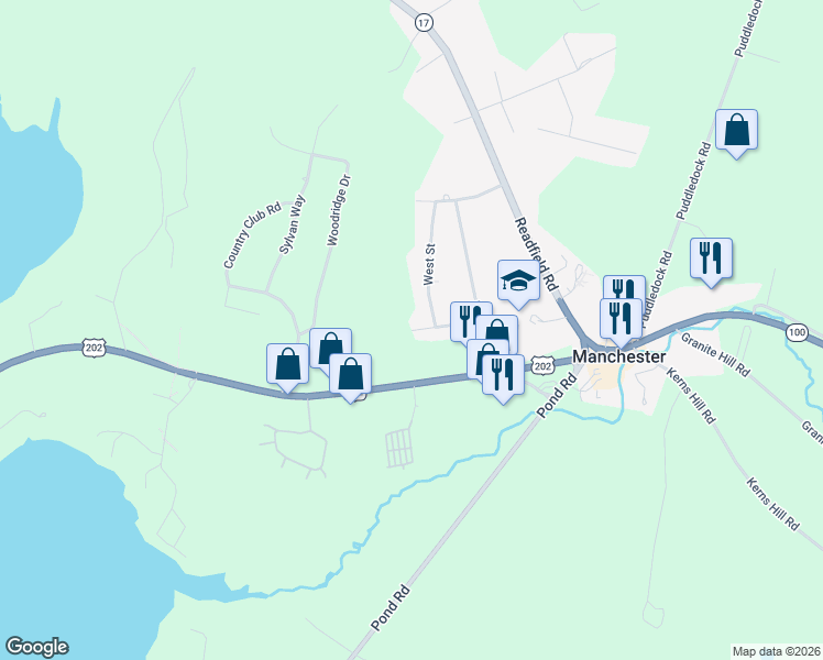 map of restaurants, bars, coffee shops, grocery stores, and more near 21 Cross Street in Manchester