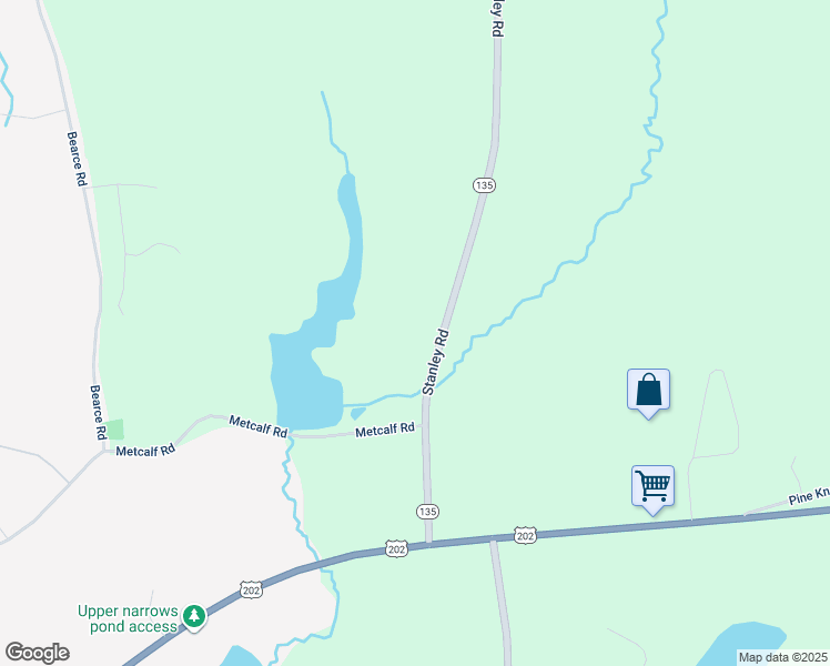 map of restaurants, bars, coffee shops, grocery stores, and more near 575 Stanley Road in Winthrop
