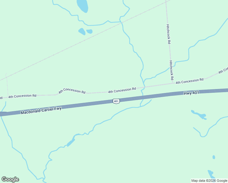 map of restaurants, bars, coffee shops, grocery stores, and more near 2622 4th Concession Road in Kingston