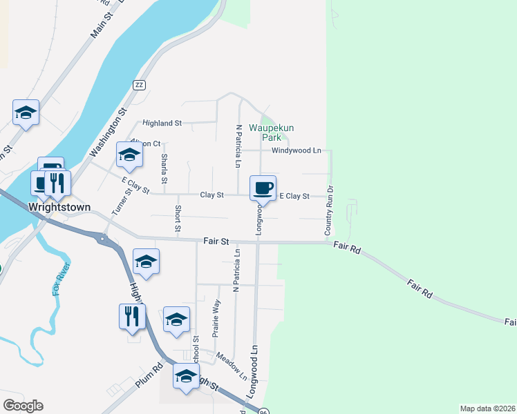map of restaurants, bars, coffee shops, grocery stores, and more near 358 Longwood Lane in Wrightstown