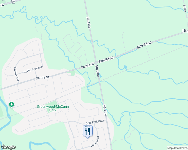 map of restaurants, bars, coffee shops, grocery stores, and more near 61 Milson Crescent in Angus