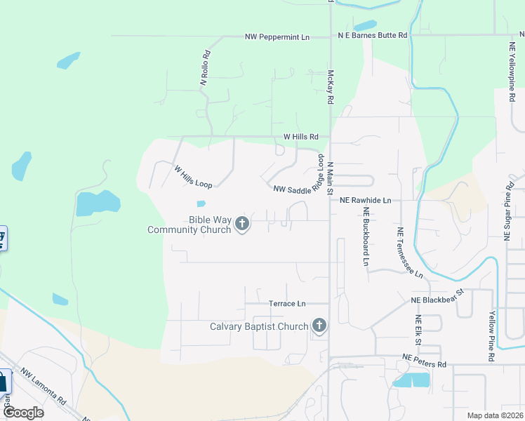 map of restaurants, bars, coffee shops, grocery stores, and more near 411 Northwest Mc Donald Road in Prineville