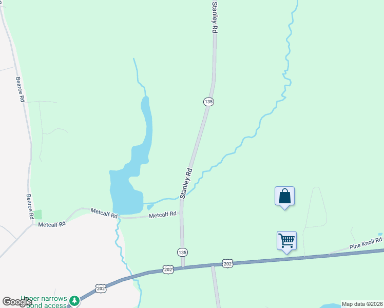 map of restaurants, bars, coffee shops, grocery stores, and more near 569 Stanley Road in Winthrop