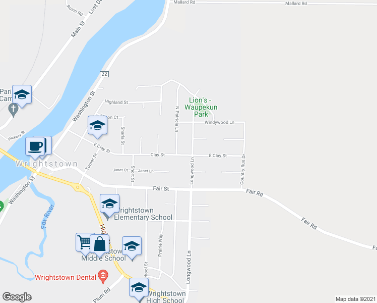 map of restaurants, bars, coffee shops, grocery stores, and more near 358 Longwood Lane in Wrightstown