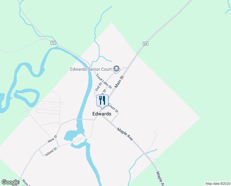 map of restaurants, bars, coffee shops, grocery stores, and more near 196 Main St in Edwards