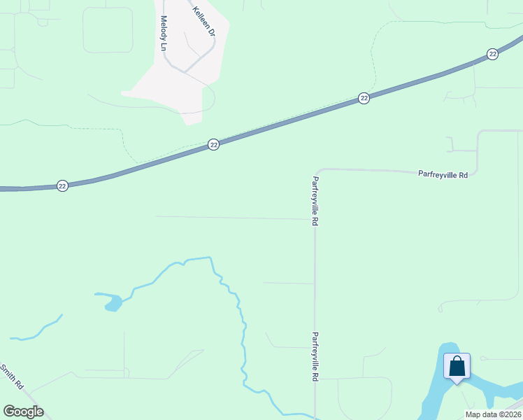 map of restaurants, bars, coffee shops, grocery stores, and more near E2030 Polly Road in Waupaca