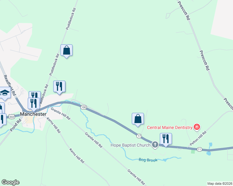 map of restaurants, bars, coffee shops, grocery stores, and more near 27 Bowdoin Street in Manchester