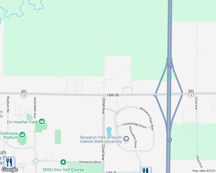 map of restaurants, bars, coffee shops, grocery stores, and more near 1800-1898 472nd Avenue in Brookings