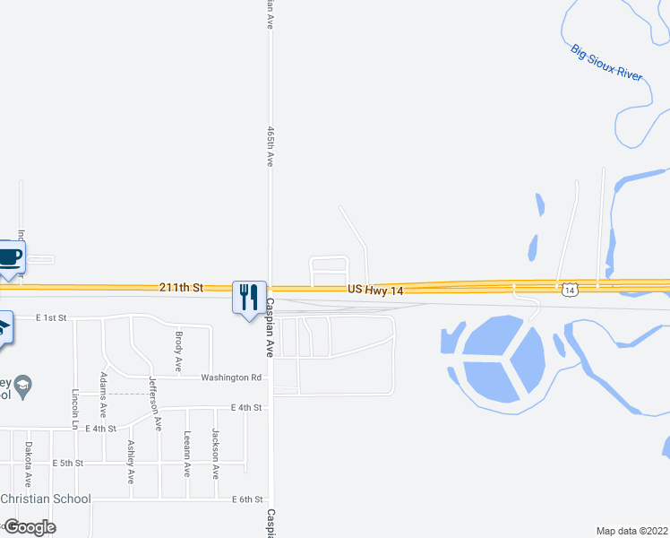map of restaurants, bars, coffee shops, grocery stores, and more near 628 Astrachan Avenue in Volga