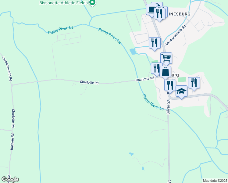 map of restaurants, bars, coffee shops, grocery stores, and more near 377 Charlotte Road in Hinesburg