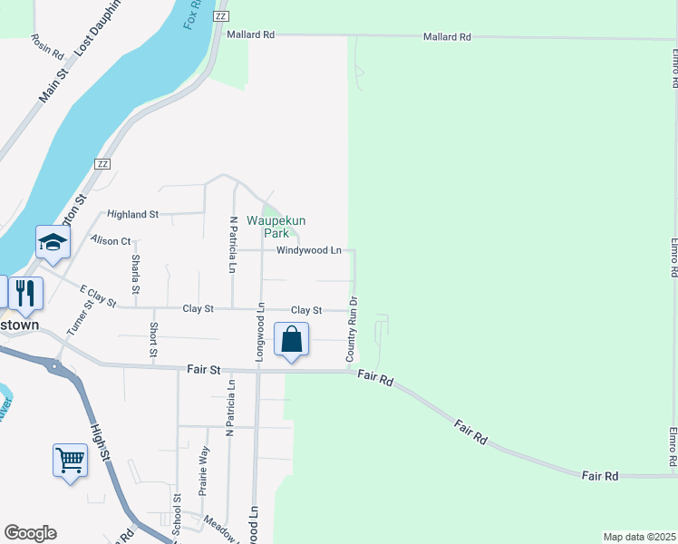 map of restaurants, bars, coffee shops, grocery stores, and more near 584 Windywood Lane in Wrightstown