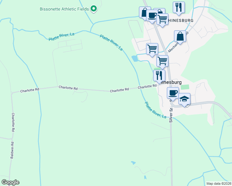map of restaurants, bars, coffee shops, grocery stores, and more near 377 Charlotte Road in Hinesburg