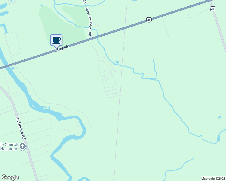 map of restaurants, bars, coffee shops, grocery stores, and more near 12 Robin Road in Georgina