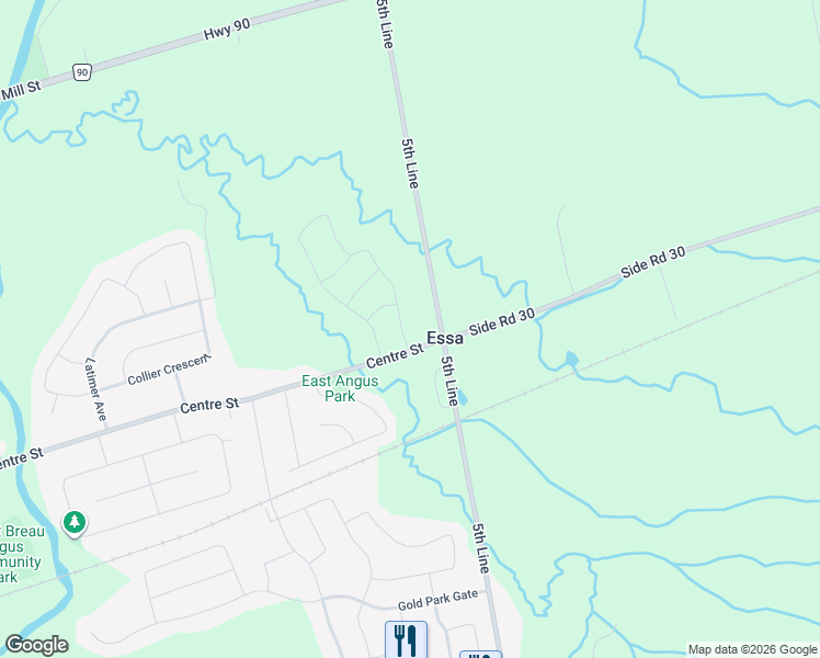 map of restaurants, bars, coffee shops, grocery stores, and more near 5 Wakefield Boulevard in Essa