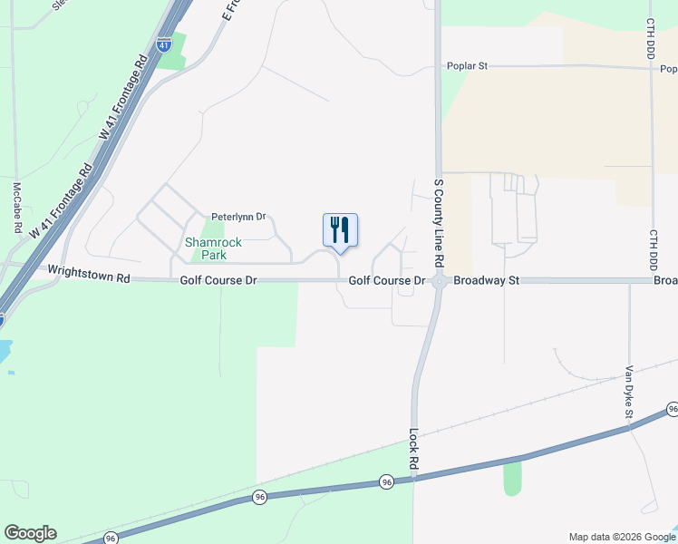 map of restaurants, bars, coffee shops, grocery stores, and more near 198 Golf Course Drive in Wrightstown