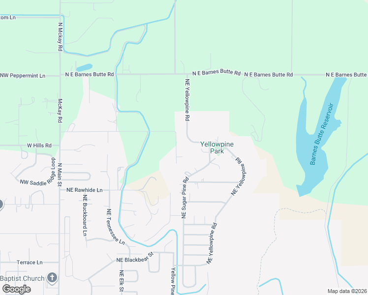 map of restaurants, bars, coffee shops, grocery stores, and more near 3237 Northeast Yellowpine Road in Prineville