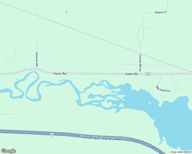 map of restaurants, bars, coffee shops, grocery stores, and more near E5285 Haire Road in Weyauwega