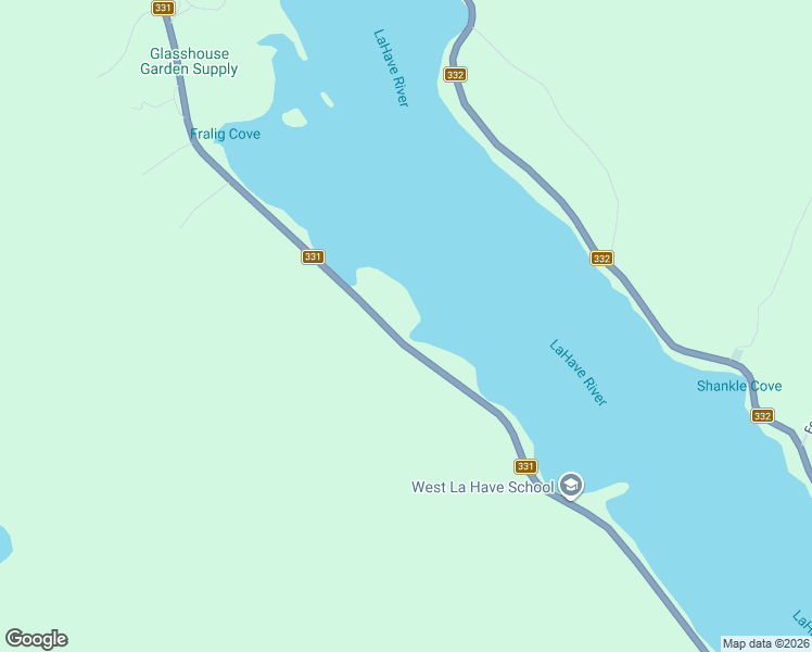 map of restaurants, bars, coffee shops, grocery stores, and more near 1932 Nova Scotia 331 in Pleasantville