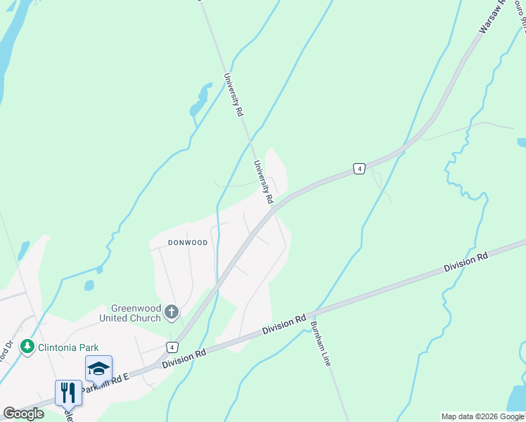 map of restaurants, bars, coffee shops, grocery stores, and more near 70 University Road in Peterborough