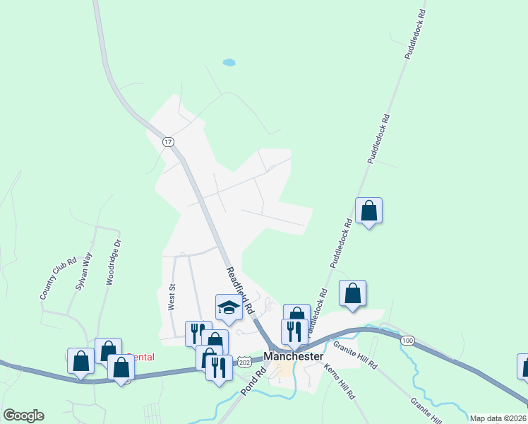 map of restaurants, bars, coffee shops, grocery stores, and more near 18 Heather Street in Manchester