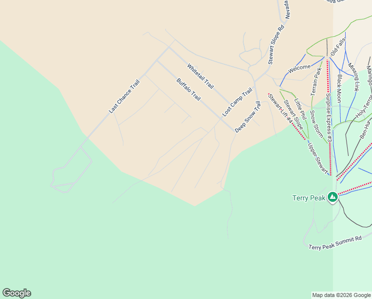 map of restaurants, bars, coffee shops, grocery stores, and more near Lost Camp Trail in Lawrence County