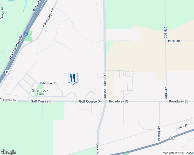 map of restaurants, bars, coffee shops, grocery stores, and more near 170 Golf Course Drive in Wrightstown