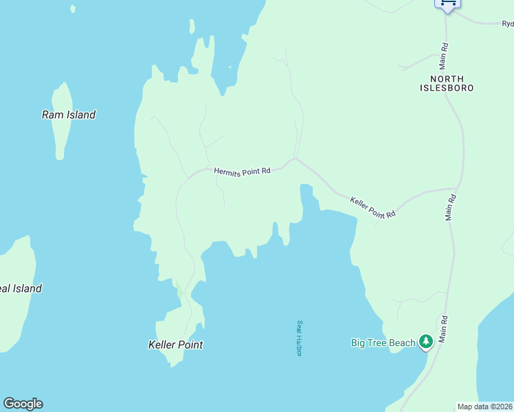 map of restaurants, bars, coffee shops, grocery stores, and more near 230 Keller Point Road in Islesboro