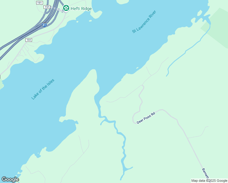map of restaurants, bars, coffee shops, grocery stores, and more near 45941 Barnette Road in Alexandria Bay