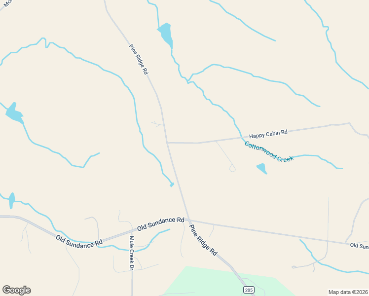 map of restaurants, bars, coffee shops, grocery stores, and more near Happy Cabin Road in Moorcroft