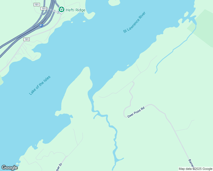 map of restaurants, bars, coffee shops, grocery stores, and more near 45941 Barnette Road in Alexandria Bay