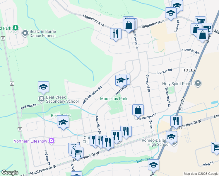 Map Of South Barrie Ontario 705 Area Code Location Map Time Zone And