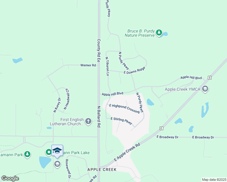 map of restaurants, bars, coffee shops, grocery stores, and more near 7125 North Trinity Court in Appleton