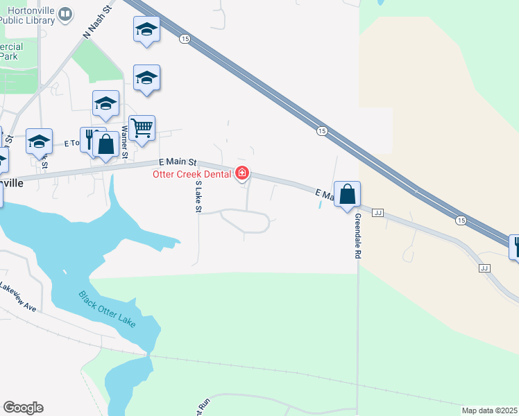 map of restaurants, bars, coffee shops, grocery stores, and more near 130 Kelly Way in Hortonville