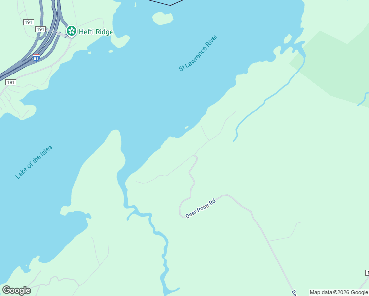 map of restaurants, bars, coffee shops, grocery stores, and more near 46053 Barnette Road in Wellesley Island