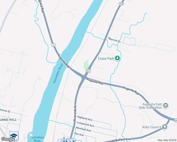 map of restaurants, bars, coffee shops, grocery stores, and more near 163 Riverside Drive in Augusta