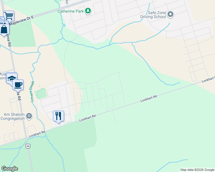 map of restaurants, bars, coffee shops, grocery stores, and more near 2647 Lockhart Road in Innisfil