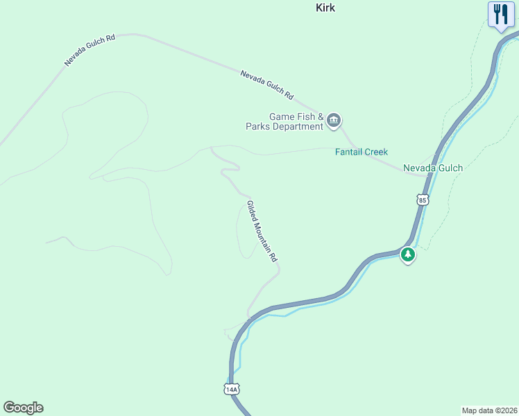 map of restaurants, bars, coffee shops, grocery stores, and more near Terry Gulch Road in Lead
