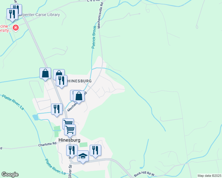 map of restaurants, bars, coffee shops, grocery stores, and more near 8 Elderberry Lane in Hinesburg