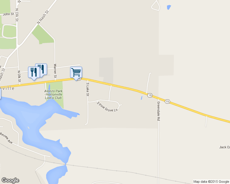 map of restaurants, bars, coffee shops, grocery stores, and more near 130 Kelly Way in Hortonville