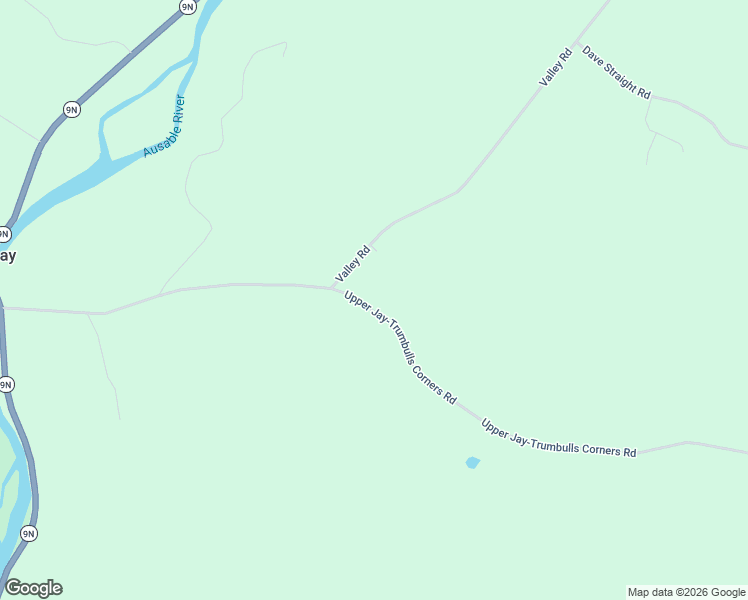 map of restaurants, bars, coffee shops, grocery stores, and more near 171 Upper Jay-Trumbulls Corners Road in Jay