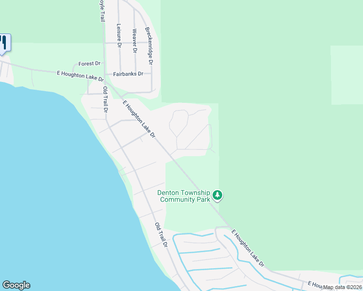 map of restaurants, bars, coffee shops, grocery stores, and more near 101-115 Vienna Court in Houghton Lake