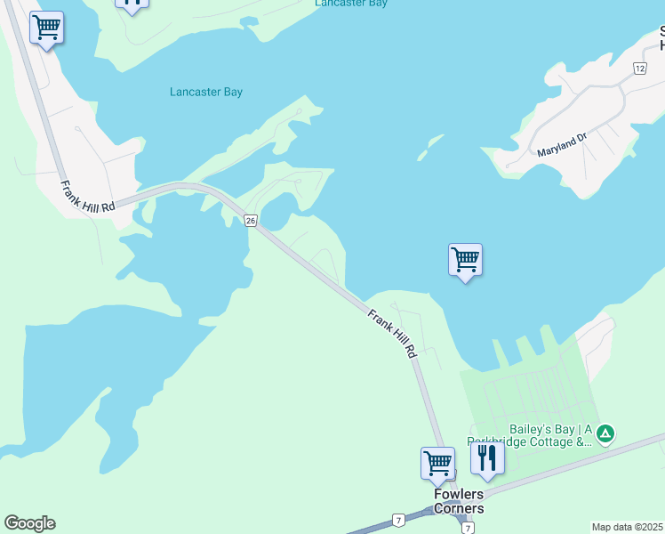 map of restaurants, bars, coffee shops, grocery stores, and more near 691 Frank Hill Road in Peterborough