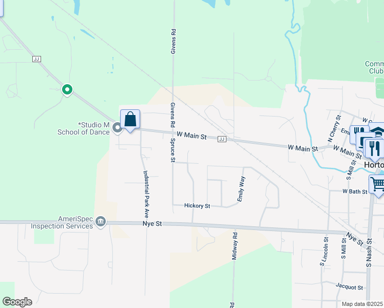 map of restaurants, bars, coffee shops, grocery stores, and more near 118 William Court in Hortonville