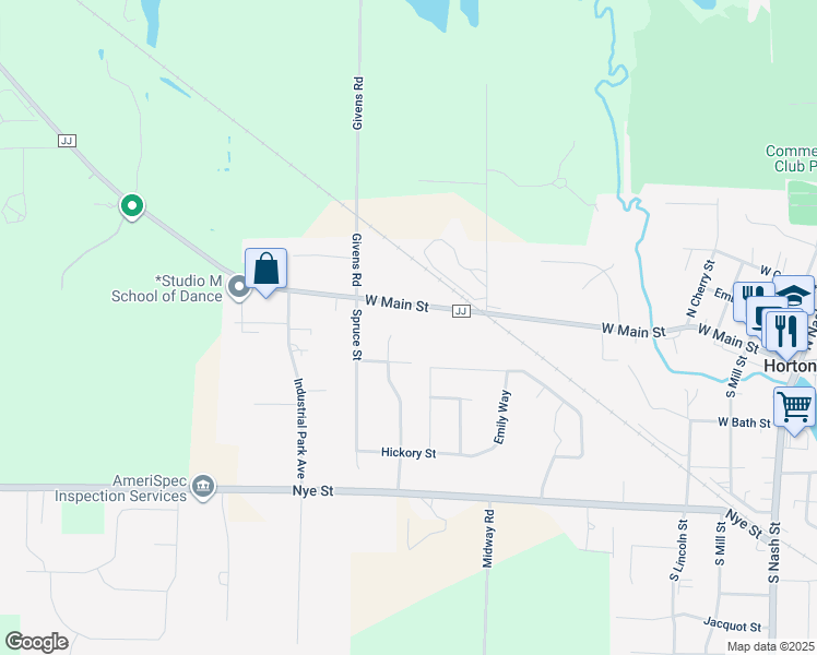 map of restaurants, bars, coffee shops, grocery stores, and more near 118 William Court in Hortonville