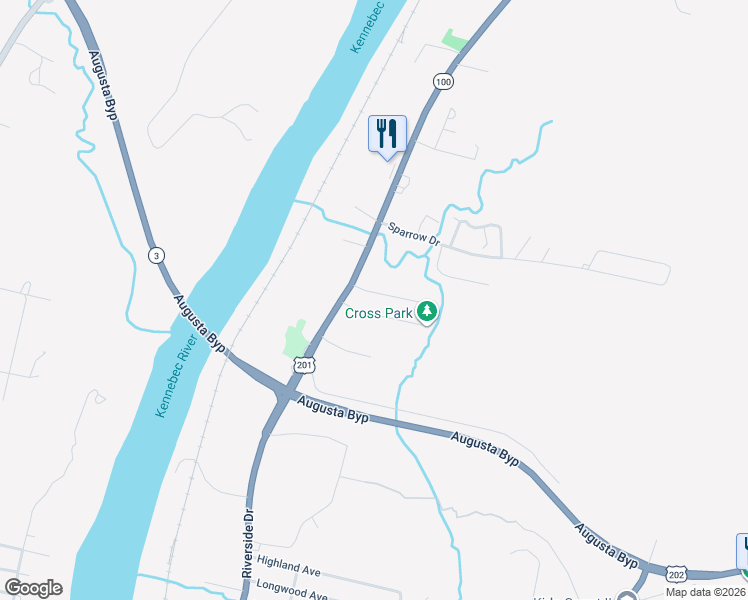 map of restaurants, bars, coffee shops, grocery stores, and more near 16 Linwood Avenue in Augusta