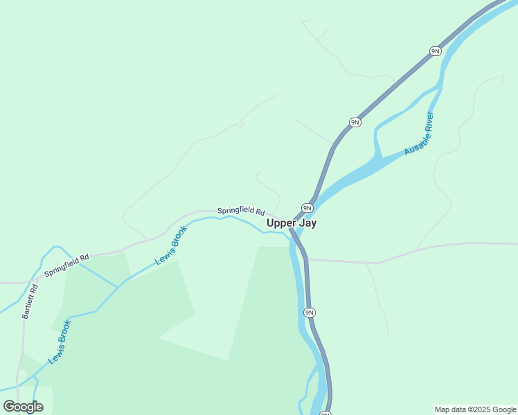 map of restaurants, bars, coffee shops, grocery stores, and more near 24 Springfield Road in Upper Jay