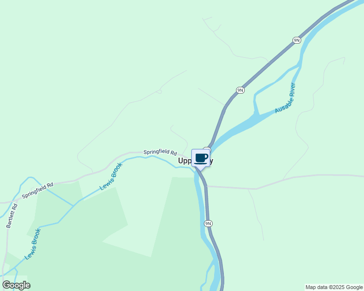 map of restaurants, bars, coffee shops, grocery stores, and more near 24 Springfield Road in Upper Jay