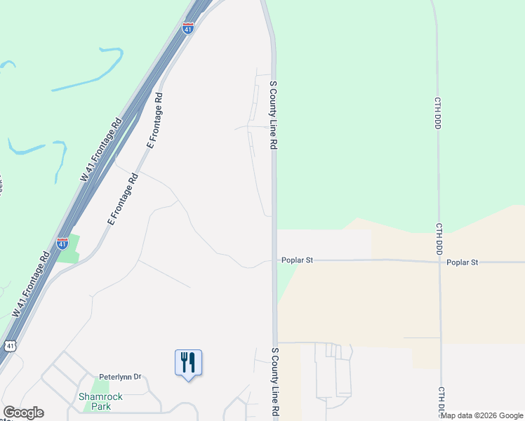 map of restaurants, bars, coffee shops, grocery stores, and more near 2741 County Road U in Wrightstown